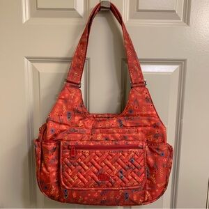 LUG Romper Tote Carry All Bag in Garden Red NWT with RFID